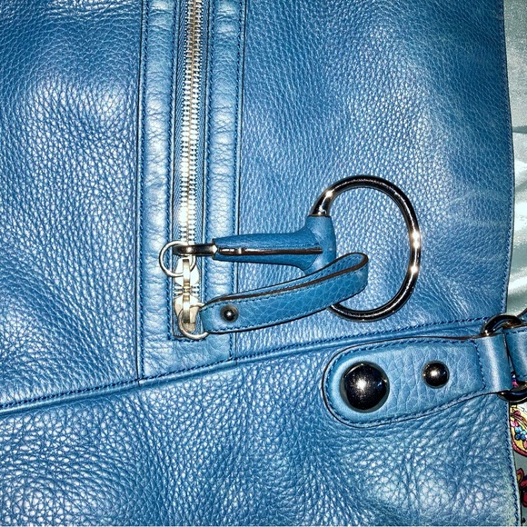GUCCI Blue Leather Hobo Satchel - Large - Picture 14 of 15